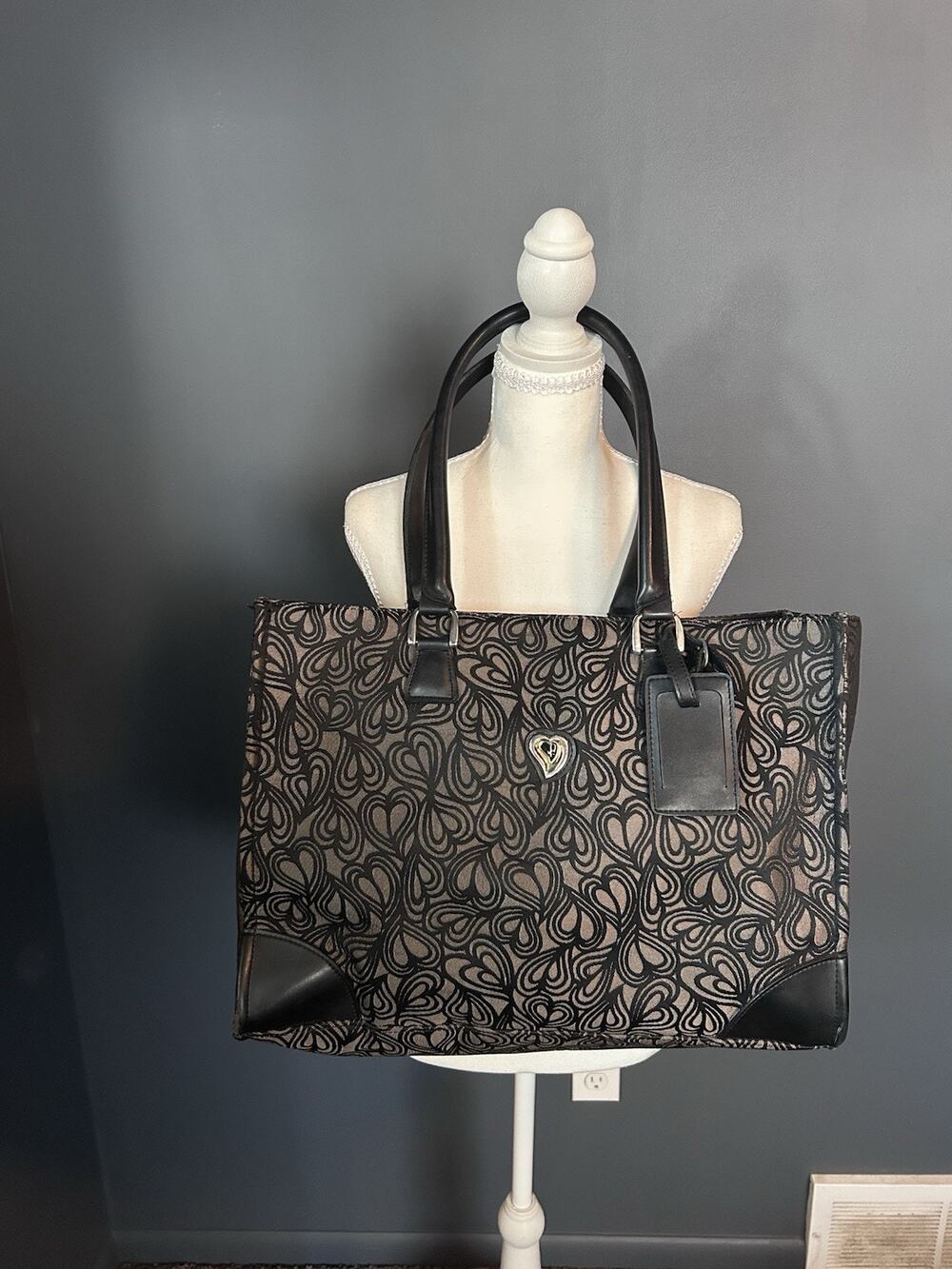 Diane Von Furstenberg 17" Fashion Tote Purse Designer Carry All Maximalist